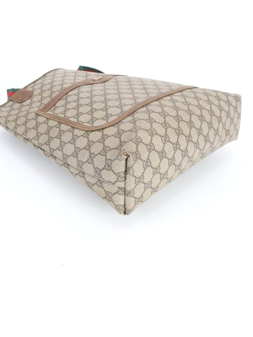 Gucci GG Supreme Sherry Line Leather Tote Shoulder Business Ebm - Picture 4 of 11